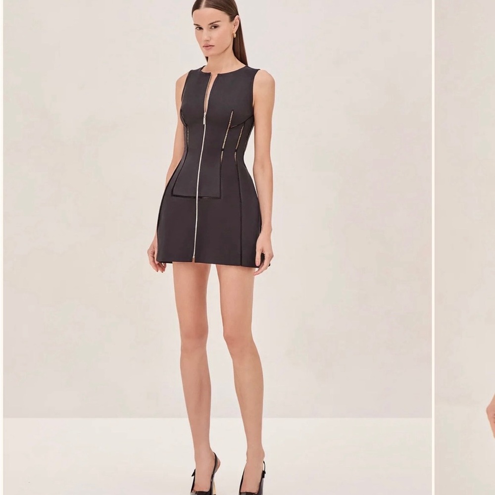 Alexis Italie Black Mini Dress